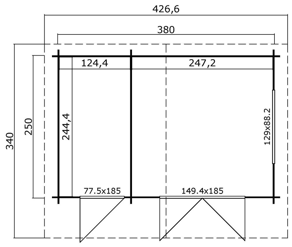 Anneks/ bod Staffan - 9,5 m² Anneks/ bod Staffan - 9,5 m²