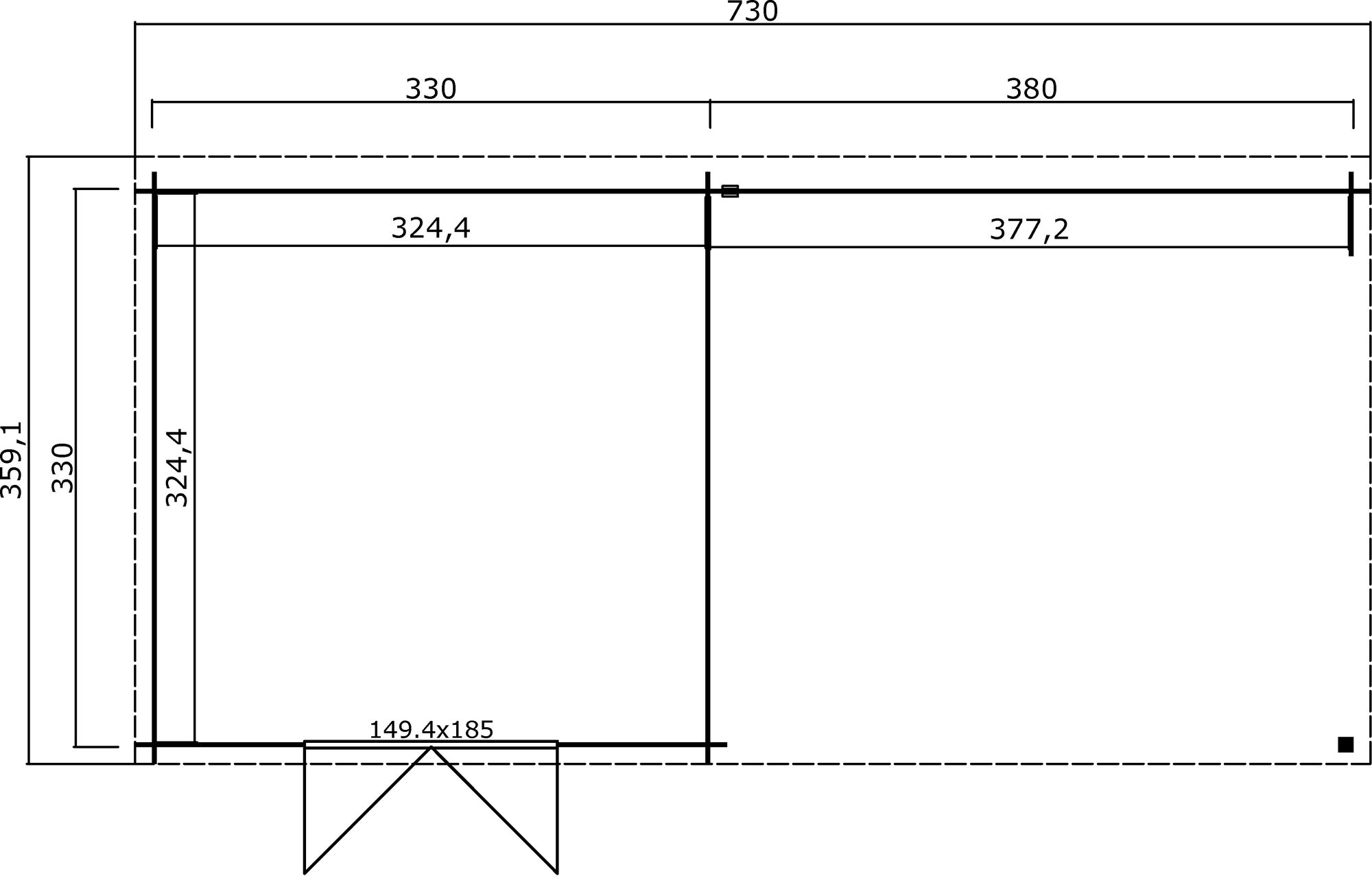 Attefallhus Nikolajs - 25,5 m�