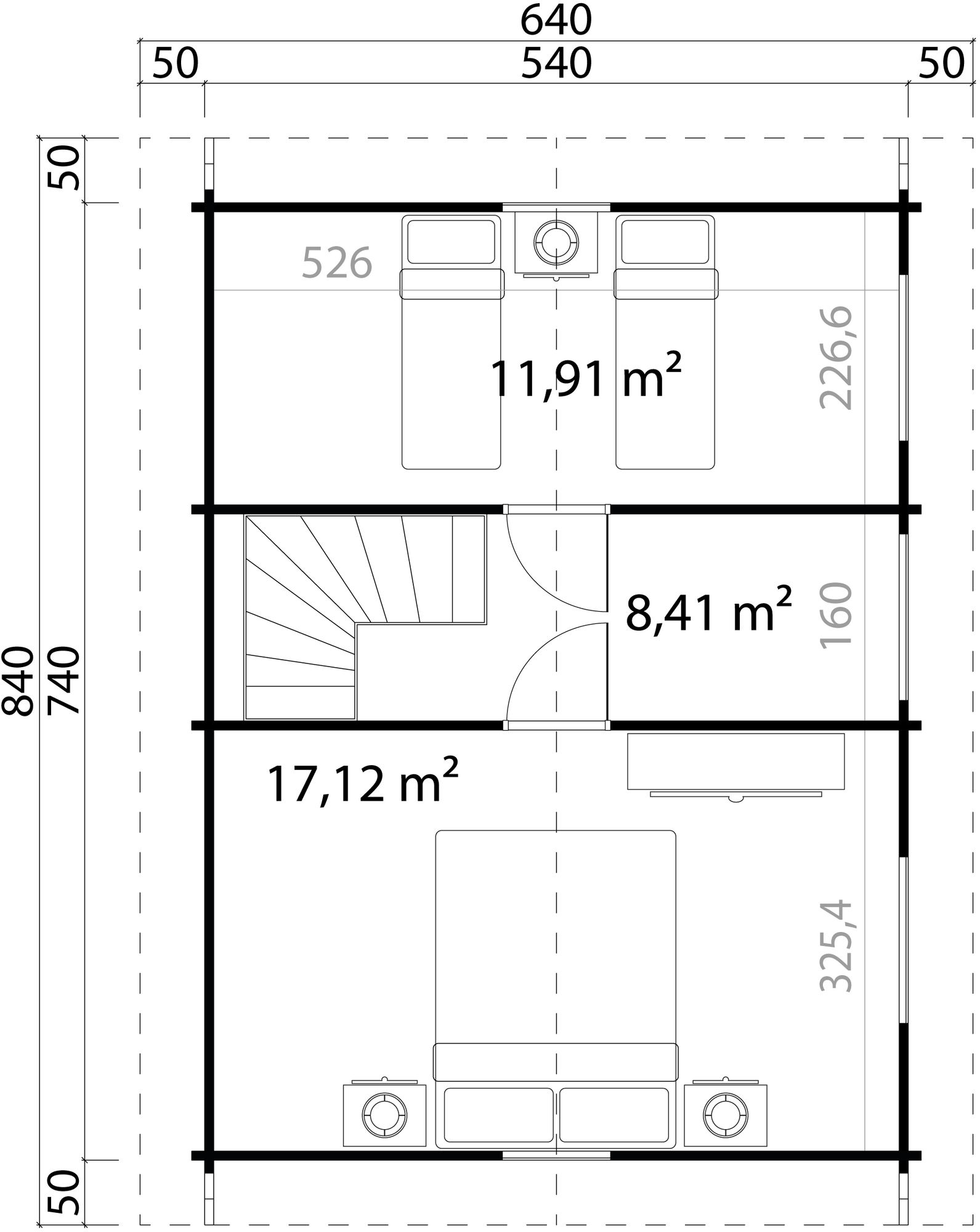 Feriehus Mattis B - 42,5 m² Feriehus Mattis B - 42,5 m²