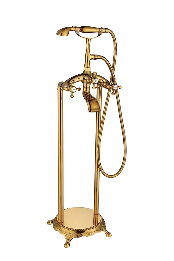 Frittst�ende badekarbatteri L008 - Gull