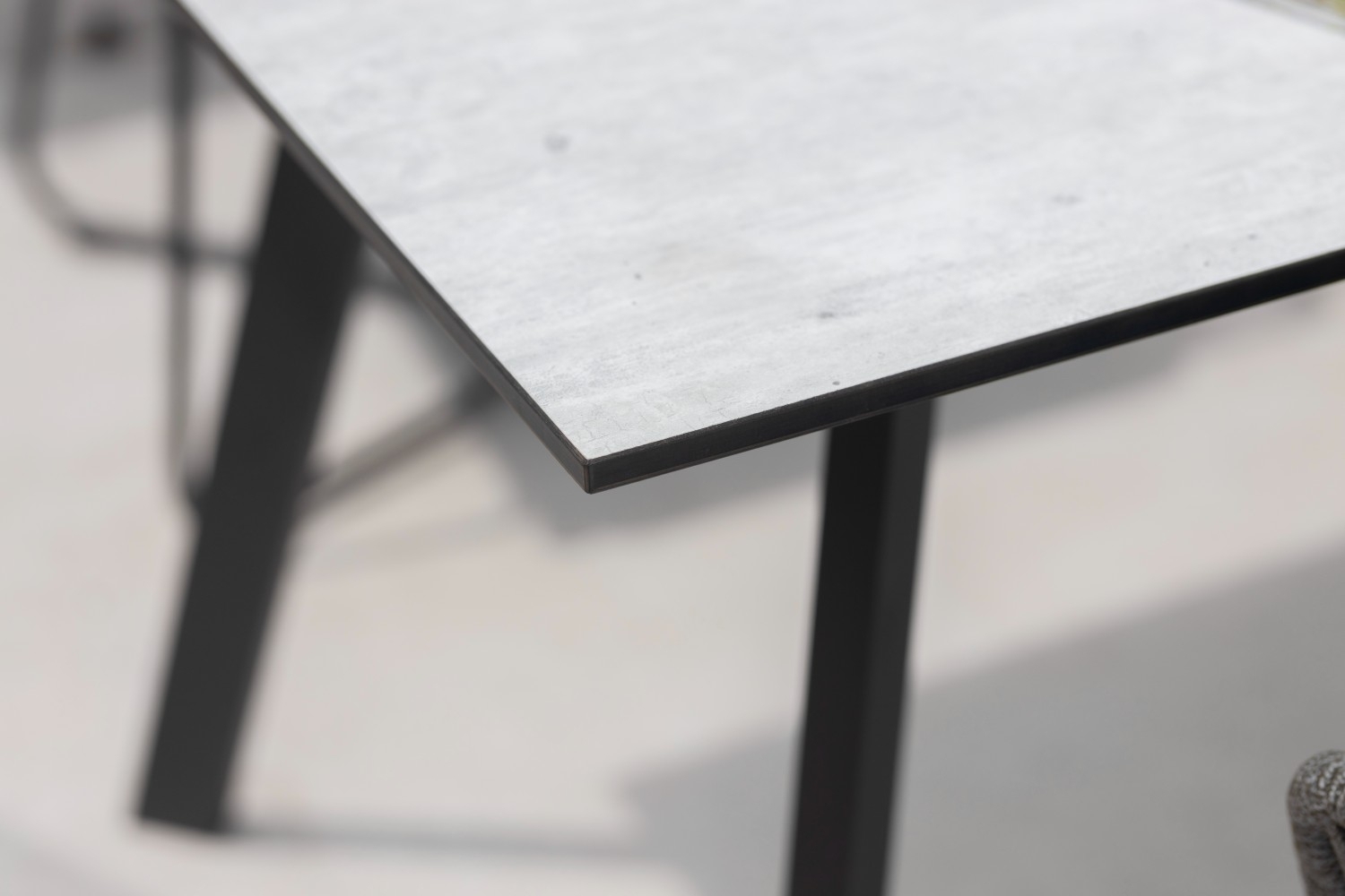 Livsstil Hage Opal utegruppe med 220 cm langt spisebord og 6 spisestoler - Gr� / Tau