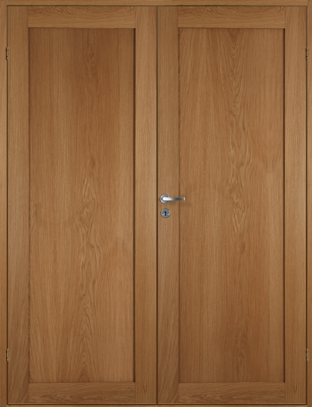Ulv�ya dobbel innerd�r - Eikefiner - 1-speil + H�ndtakssett - Blank