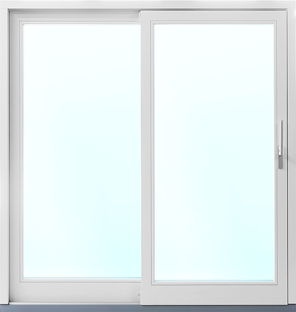 2-delt fasadeparti i aluminium med skyvedører - 3-lags glass + Ramme ermer 2-delt fasadeparti i aluminium med skyvedører - 3-lags glass + Ramme ermer
