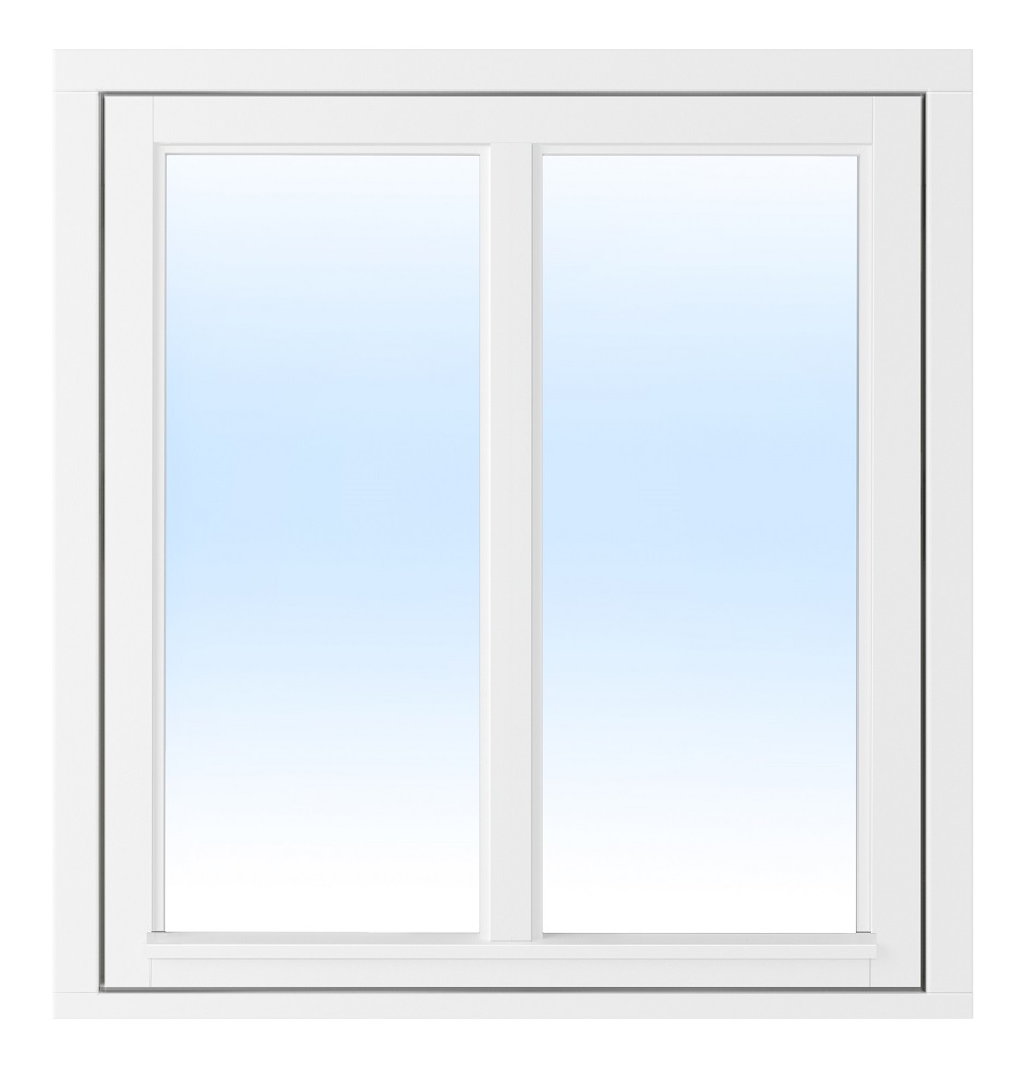 Toppsvingvindu med sprosse - 2-glass - Tre