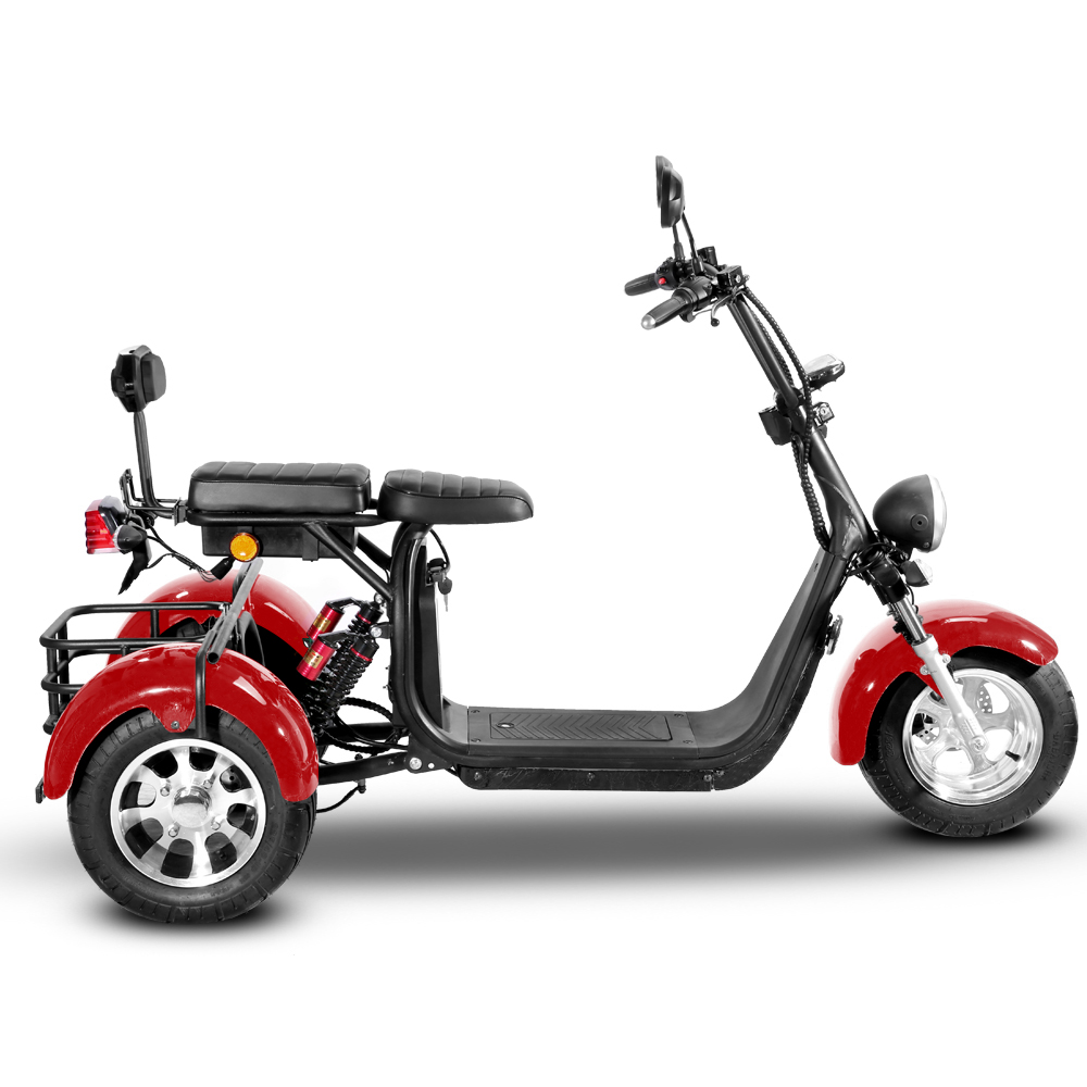 Elscooter Trehjuling - R�d 2000W + L�s kjede