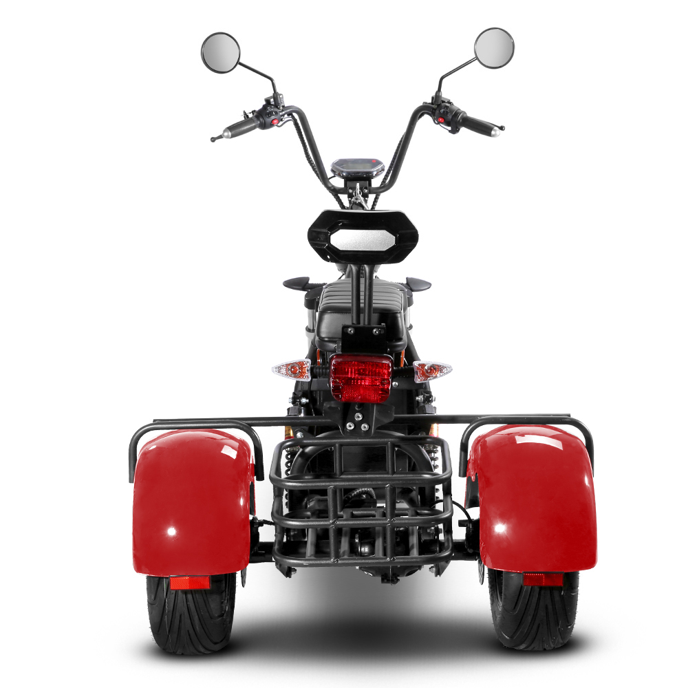 Elscooter Trehjuling - R�d 2000W + L�s kjede