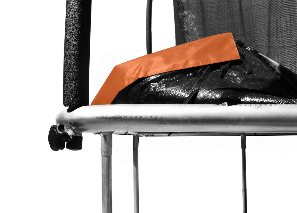 Rektangul�r trampoline med sikkerhetsnett - 366 x 244 cm + Stige til trampoline