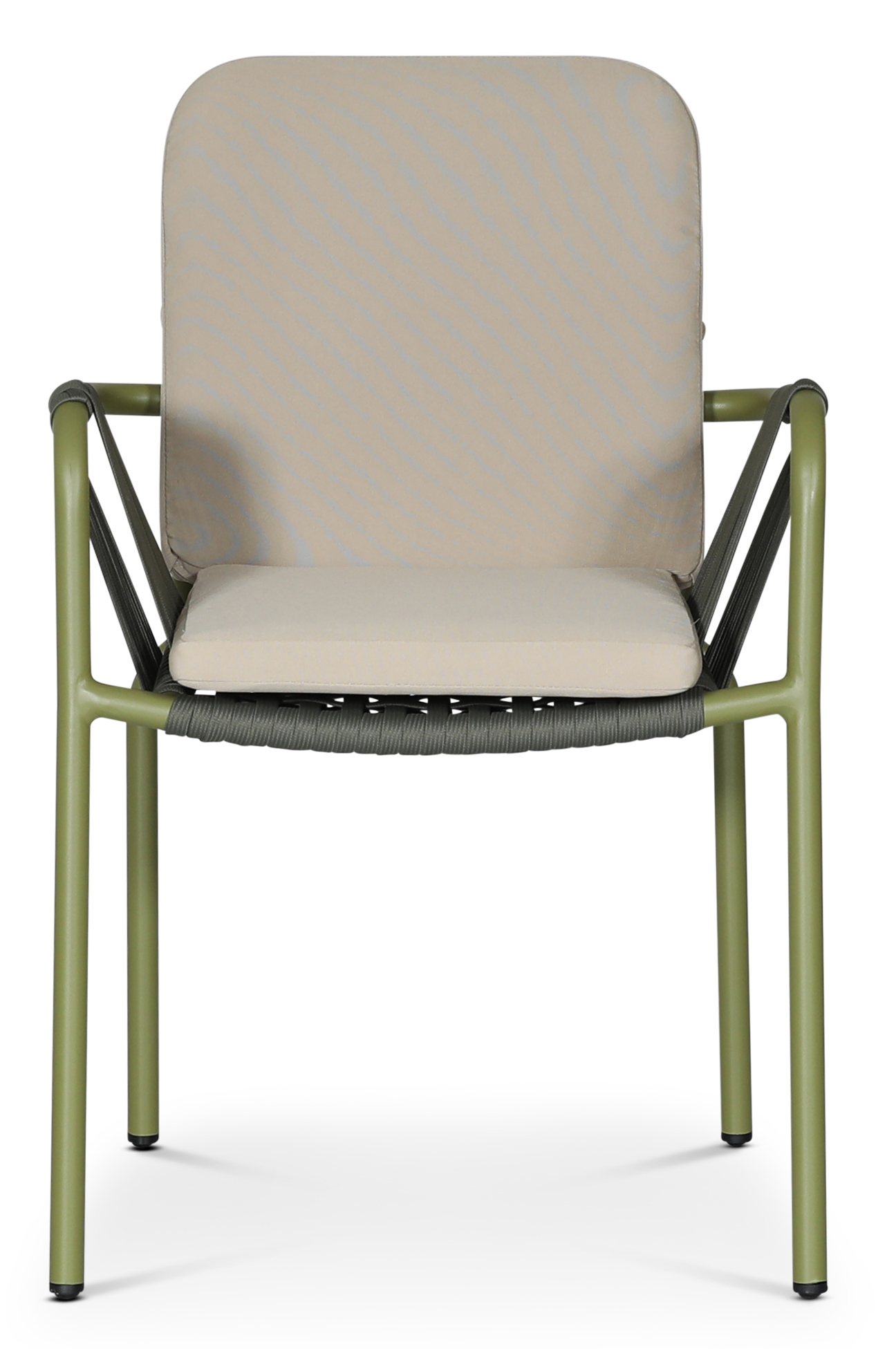 Lincoln stabelbar utestol - Gr�nn med beige pute