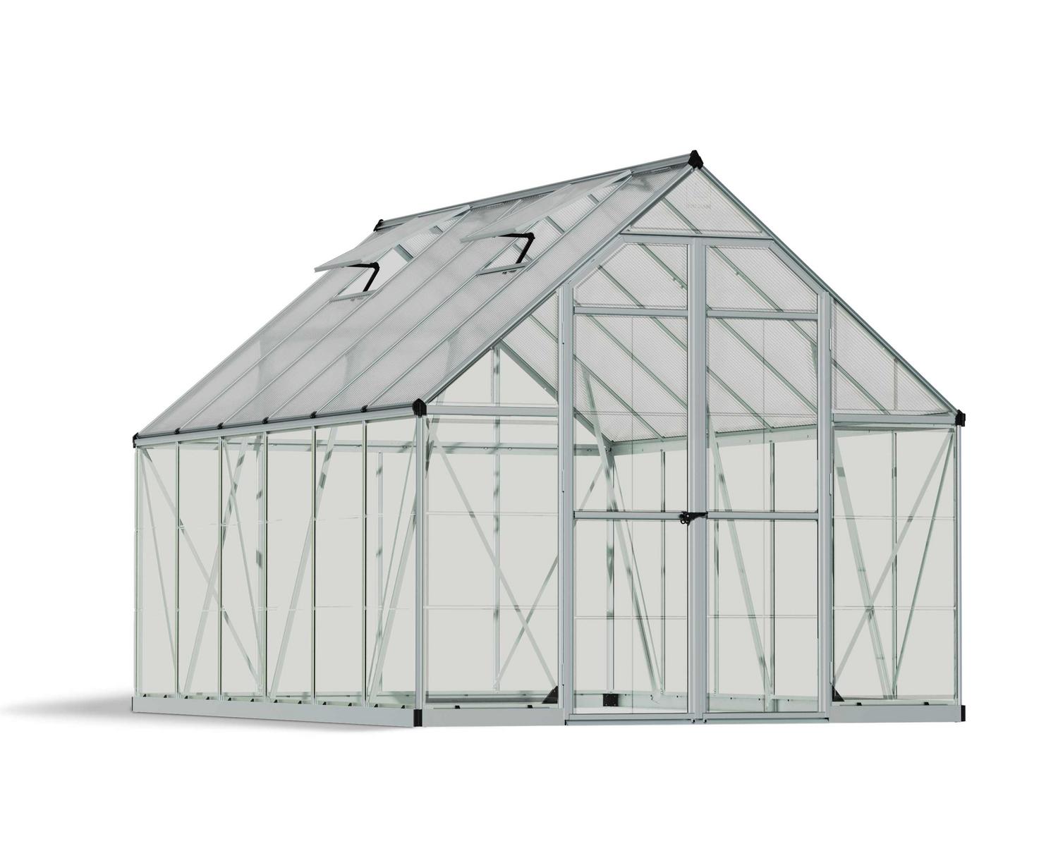 Balance drivhus, sølv - 8,8 m² + Drivhusrengjøring Balance drivhus, sølv - 8,8 m² + Drivhusrengjøring