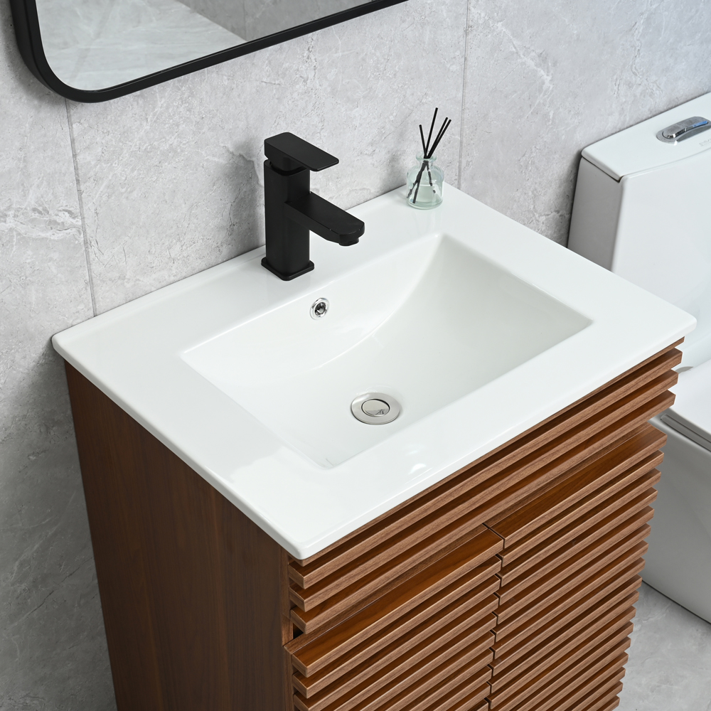 Baderomsm�bler Venice 60 - Rillet i m�rkt tre