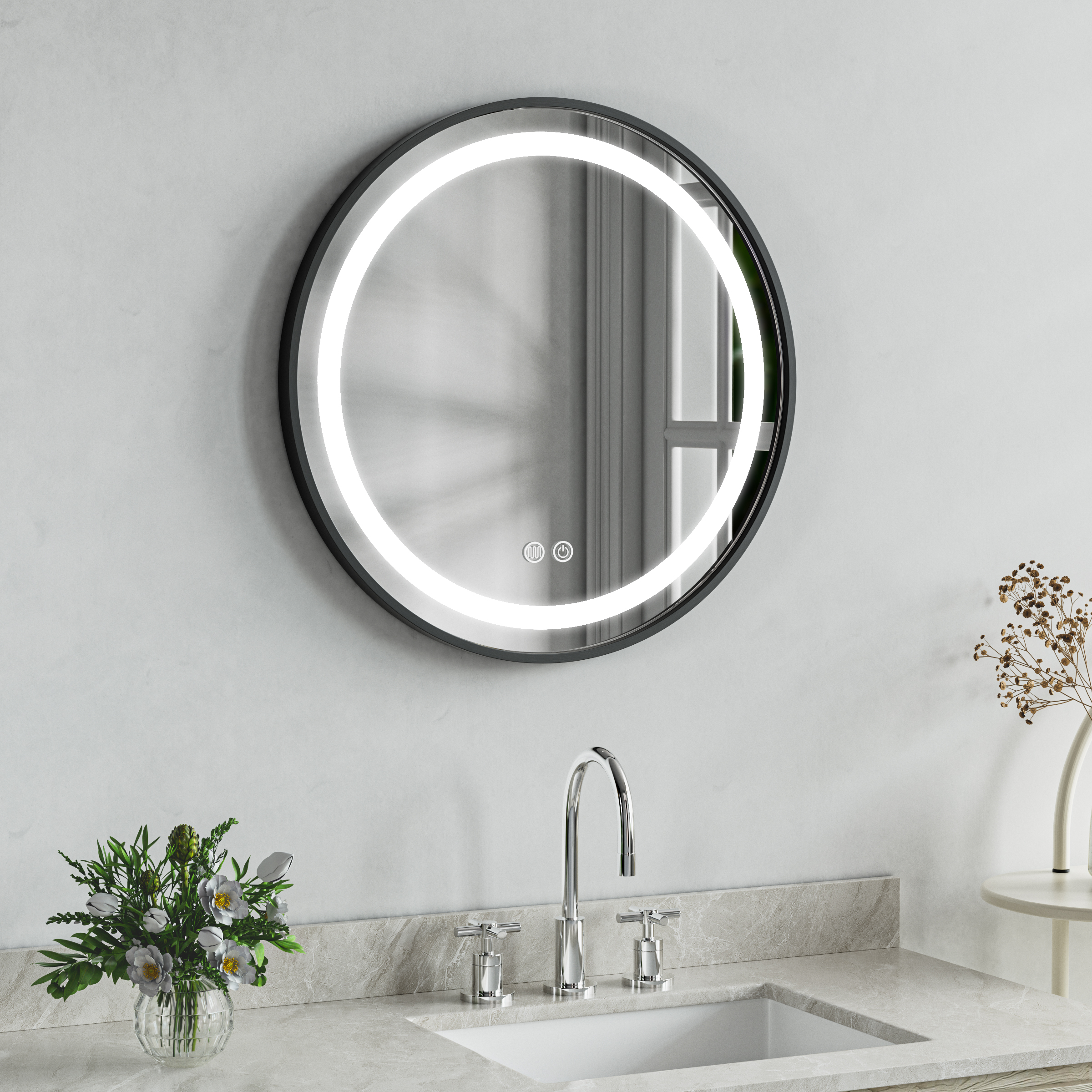 Rundt speil Zenit med LED-belysning - 60 cm Rundt speil Zenit med LED-belysning - 60 cm