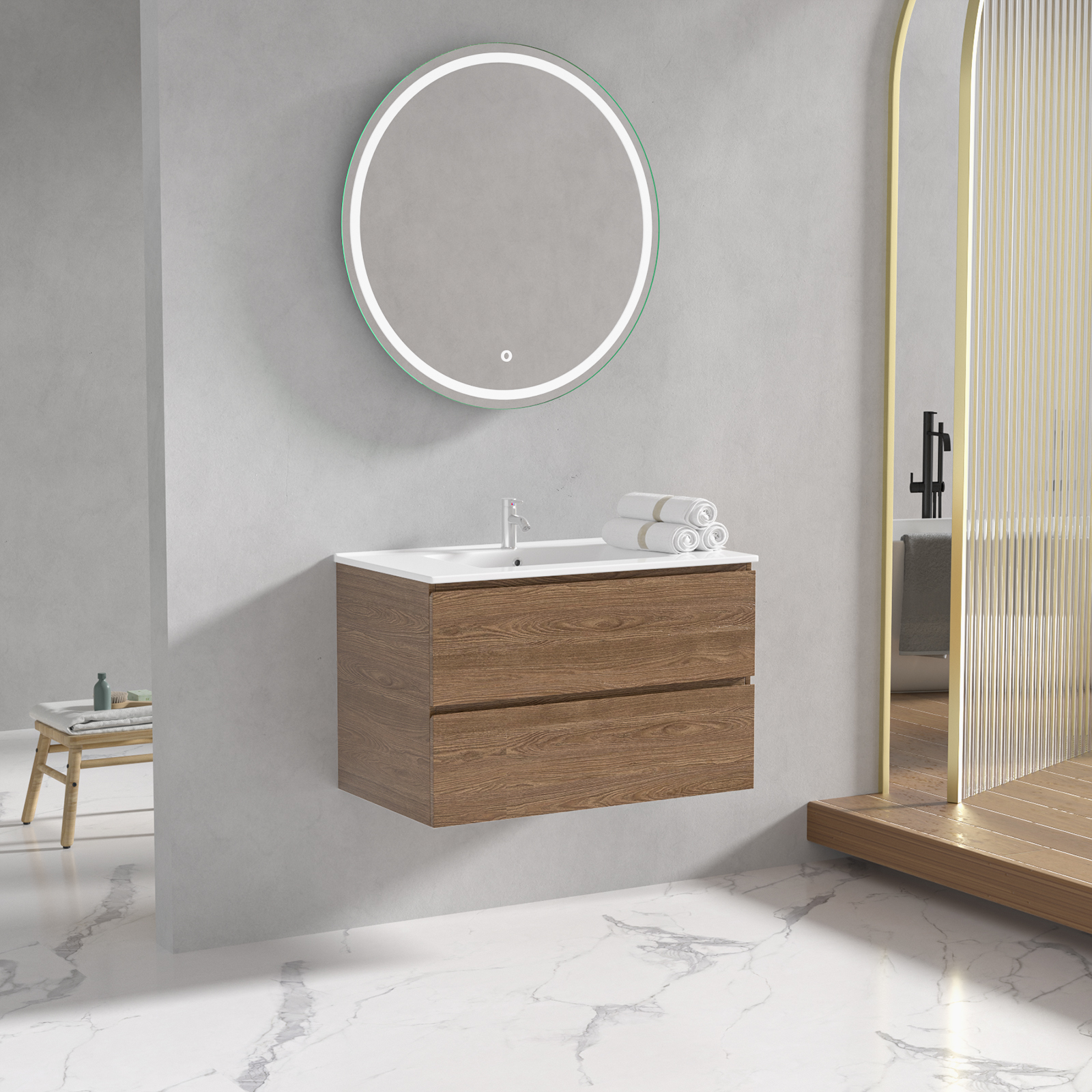 Baderomsm�bler Milan 80 cm - Valn�tt