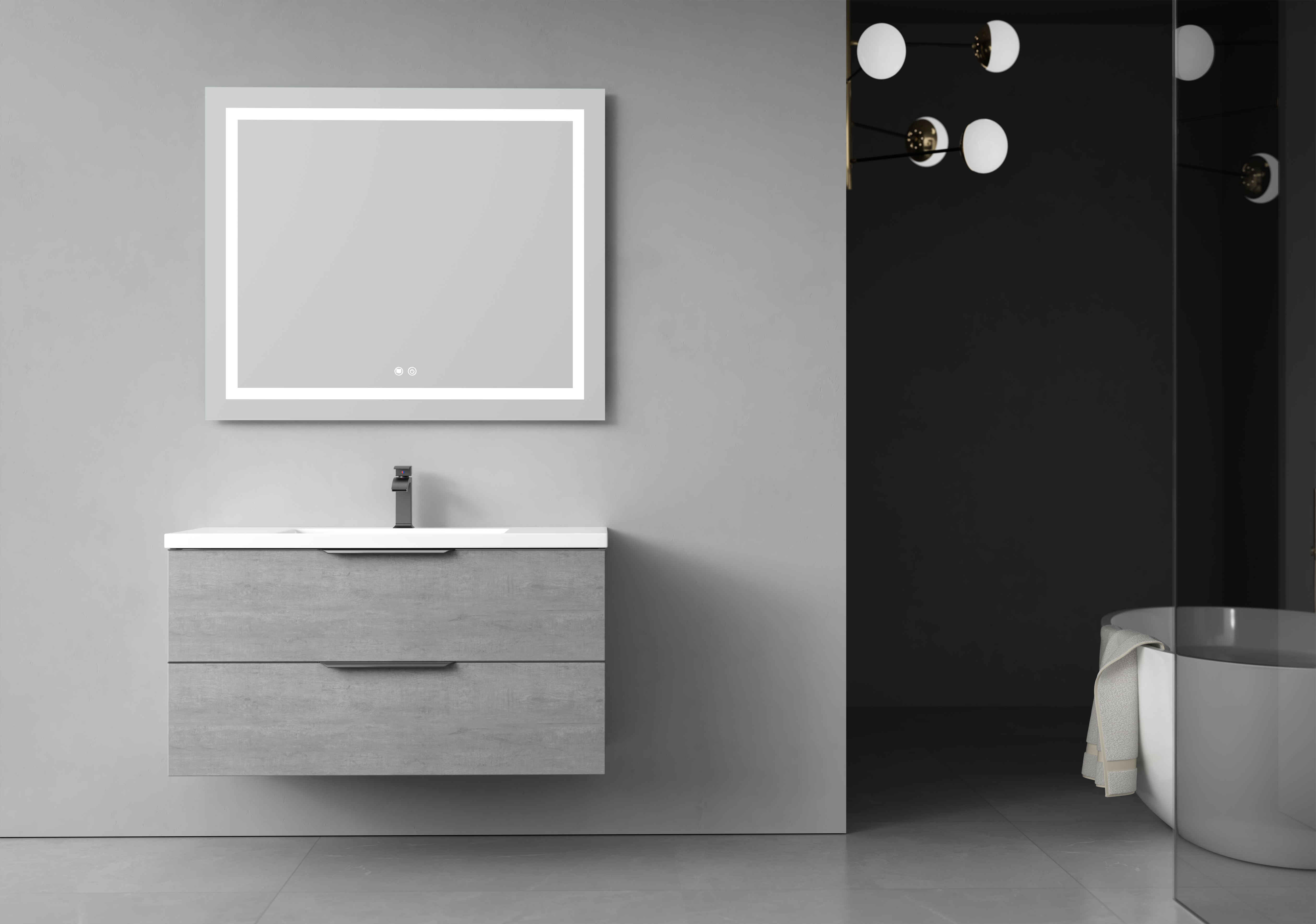 Baderomsm�bler London 80 cm - Betonggr�