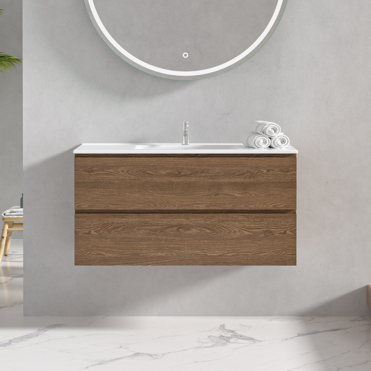 Baderomsmøbler Milan 100 cm - Valnøtt Baderomsmøbler Milan 100 cm - Valnøtt
