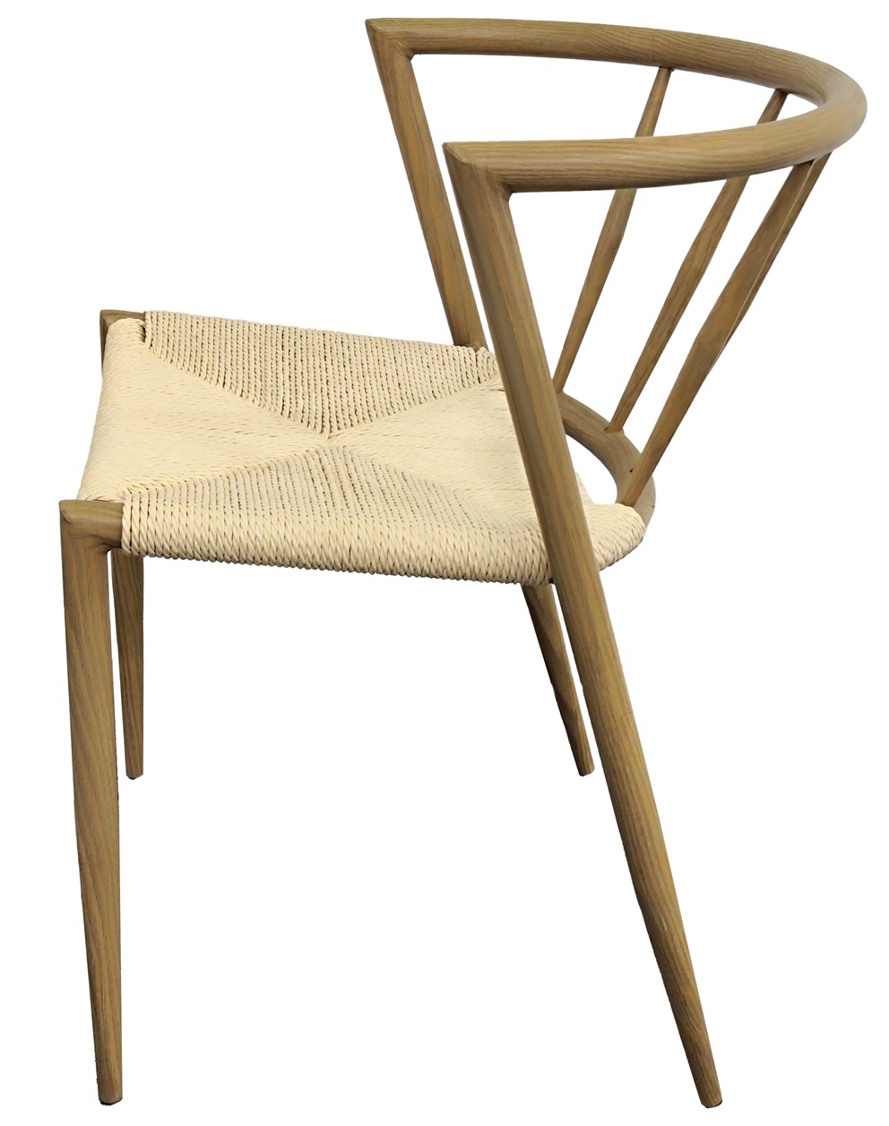 Bella utestol i eikelook med beige tausete Bella utestol i eikelook med beige tausete