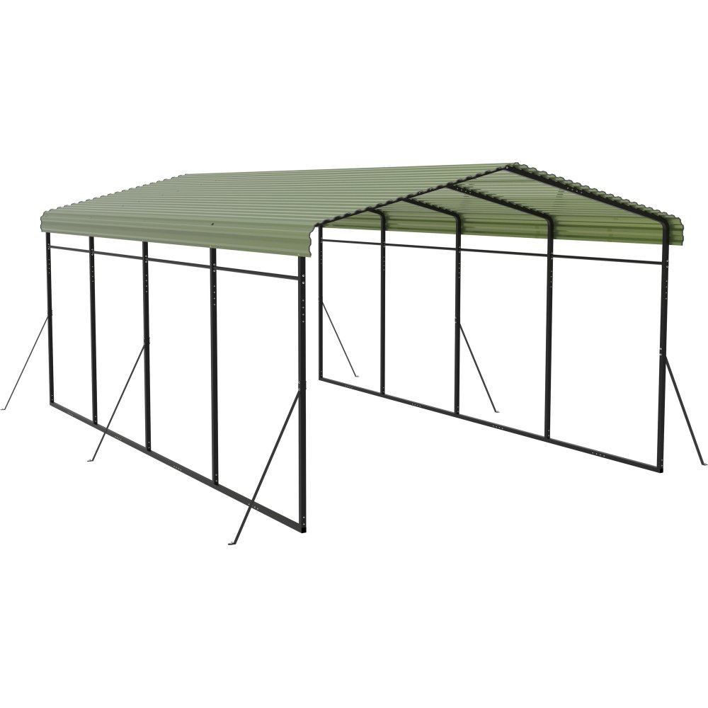 Carport med metallramme og fargeplate Carport med metallramme og fargeplate