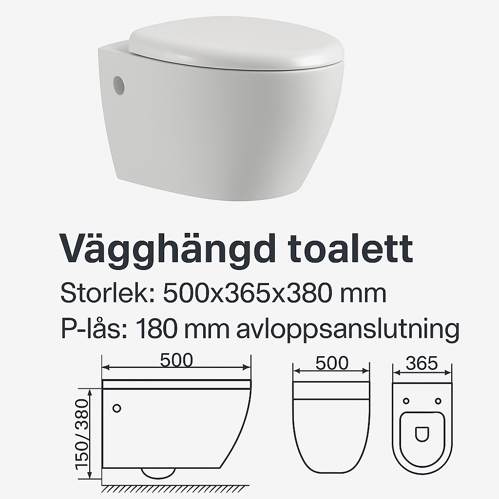 Veggmontert toalettstol 4848 Veggmontert toalettstol 4848