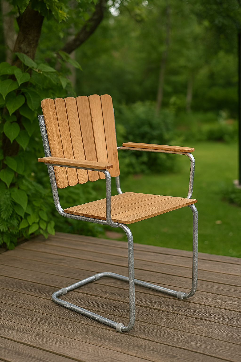 Utestoler stablebare lenestoler i teak med armlener - Mllan