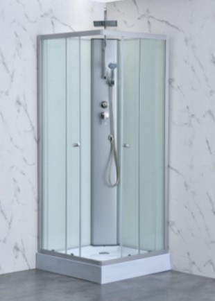 Dusjkabinett - Aether 90 | 90�90 cm | Hvitt glass og massasjefunksjon