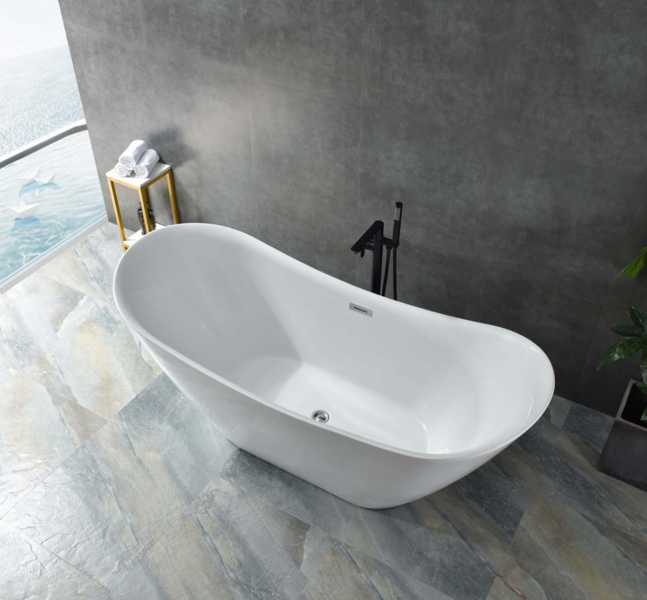 Frittstående badekar Eleganto 180 cm Frittstående badekar Eleganto 180 cm