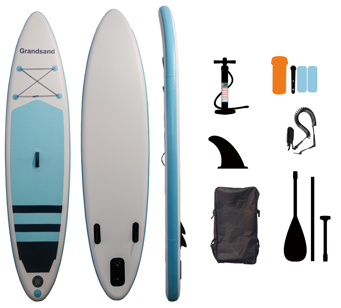 SUP-padlebrett 320 cm svart/blå | Oppblåsbart stå-opp-padlebrett med tilbehør SUP-padlebrett 320 cm svart/blå | Oppblåsbart stå-opp-padlebrett med tilbehør