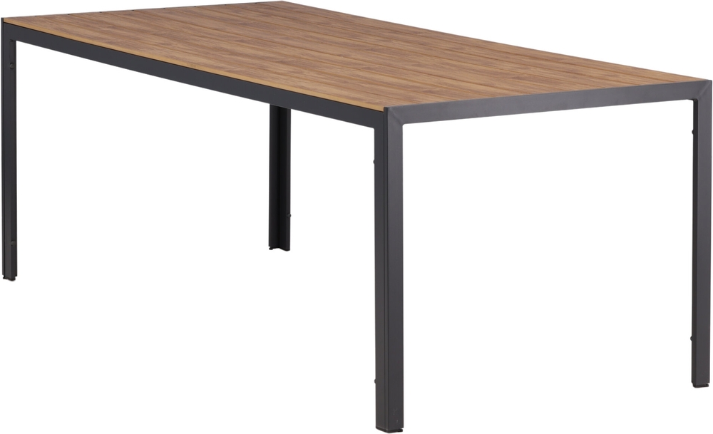 Chania spisebord 205 x 90 cm - Svart/Natur