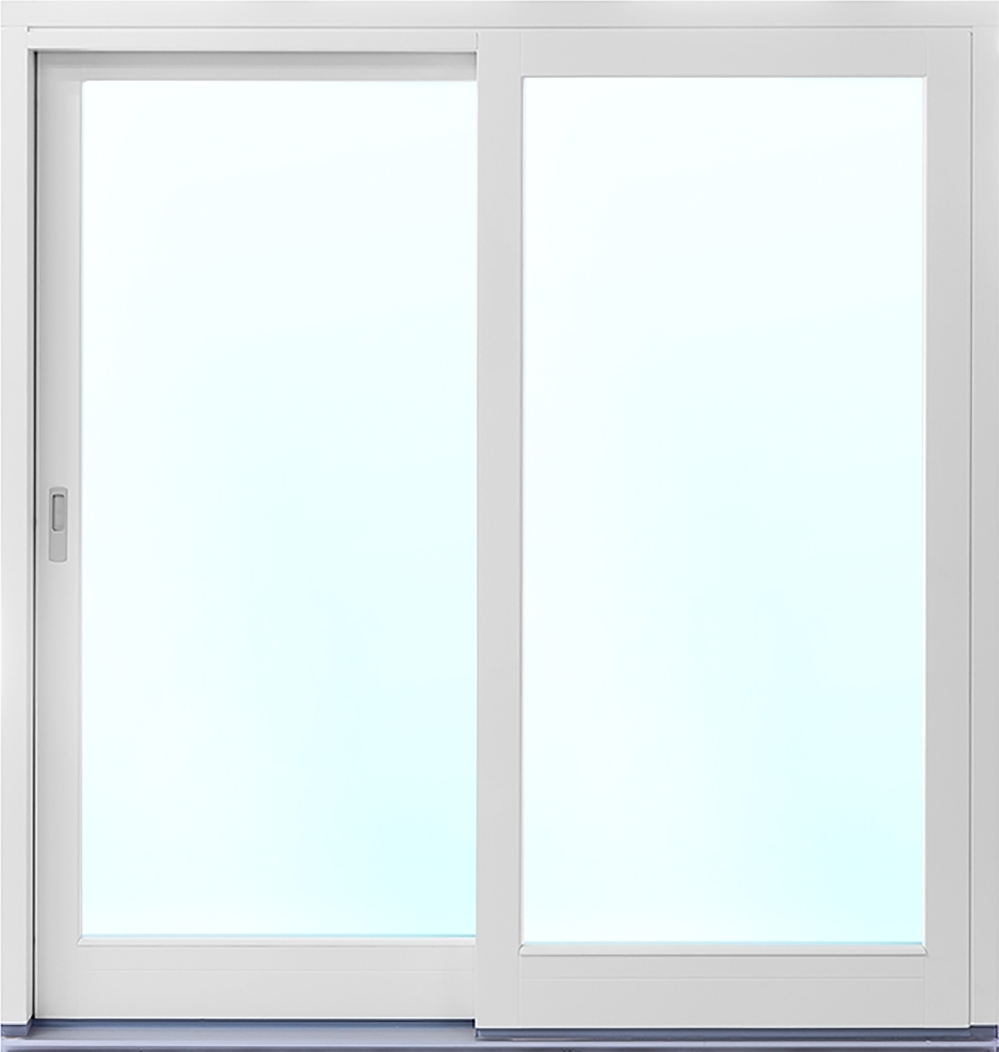 2-delt fasadeparti i aluminium med skyvedører - 3-lags glass + Ramme ermer 2-delt fasadeparti i aluminium med skyvedører - 3-lags glass + Ramme ermer