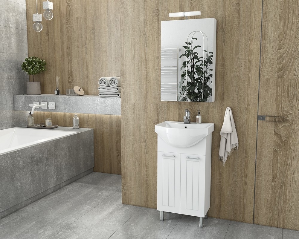 Møbelpakke Ritmo 45 - Hvitt med speilskap Møbelpakke Ritmo 45 - Hvitt med speilskap