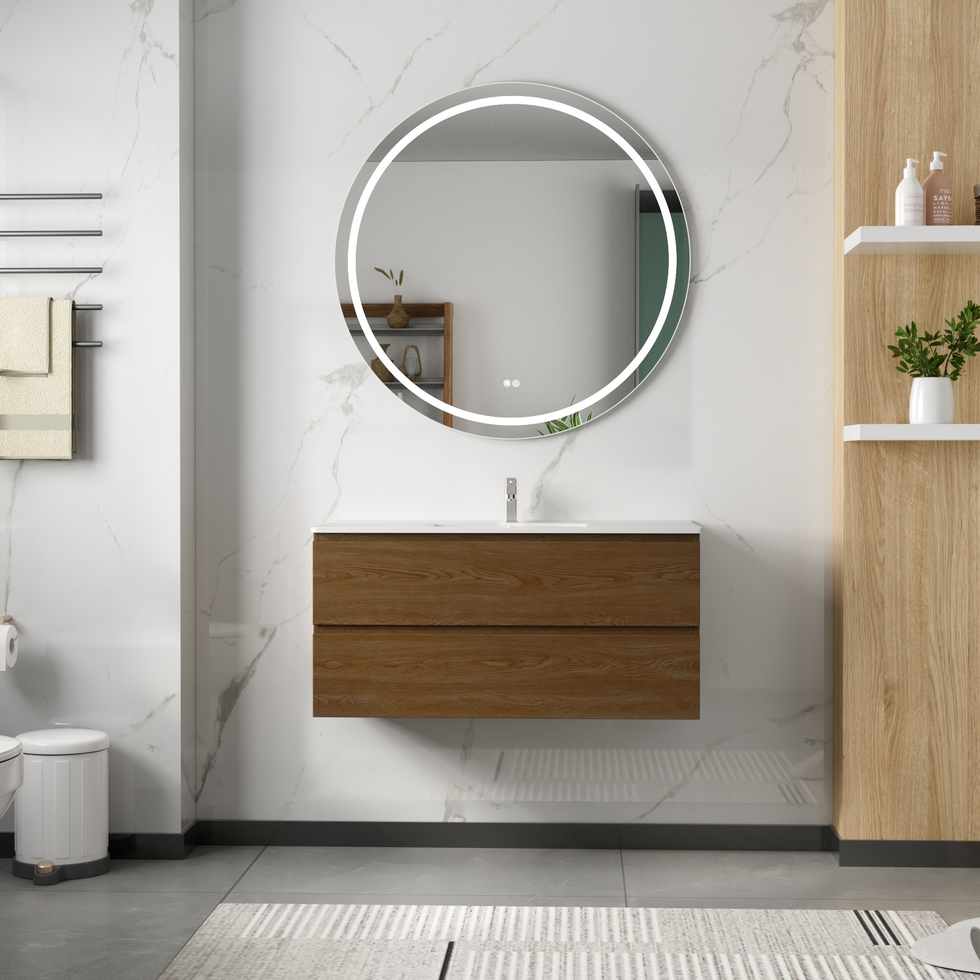 Baderomsmøbler Milan 100 cm - Valnøtt Baderomsmøbler Milan 100 cm - Valnøtt