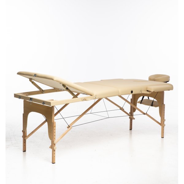 Massasjebord med treben - 3 soner - Beige