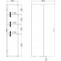 Hvit Space-garderobe - 40 cm bred - 175 cm høy Hvit Space-garderobe - 40 cm bred - 175 cm høy