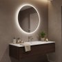 Rundt baderomsspeil 60 cm med LED-belysning, dimmer, antidugg og ber�ringskontroll