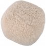Fluffy puff i beige furry stoff Fluffy puff i beige furry stoff
