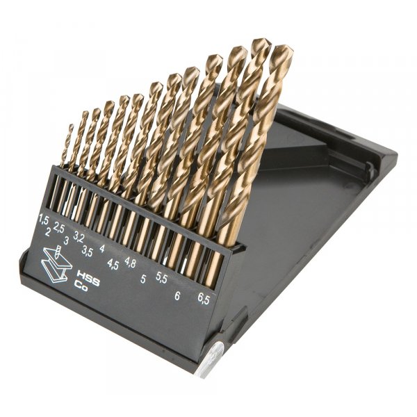 Sett med bor, 1,5 - 6,5 mm - 13 deler