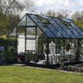Kundebilde Drivhus Universal - Sort med herdet glass 9,9 m²