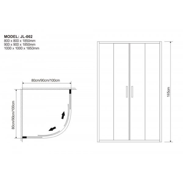 Industry dusjhjørne - Kvartrund Industry dusjhjørne - Kvartrund