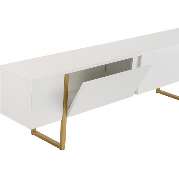 Serenity TV-stativ 180 cm - Hvit/gull
