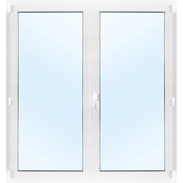 Dobbel balkongdør PVC 2-lags - Utoverslående + Drivreim Dobbel balkongdør PVC 2-lags - Utoverslående + Drivreim