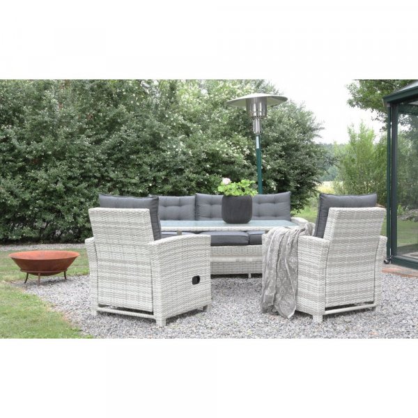 Orlando utemøbelgruppe høy rygg justerbar - Grå Sement Orlando utemøbelgruppe høy rygg justerbar - Grå Sement