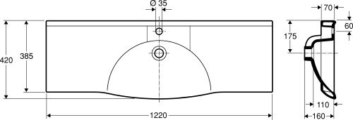 If� Sign servant 120 cm Compact centrum&nbsp; 7792 hvit