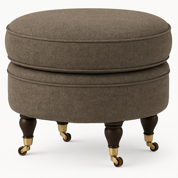 Howard Luxor fotskammel rund - Brun Howard Luxor fotskammel rund - Brun