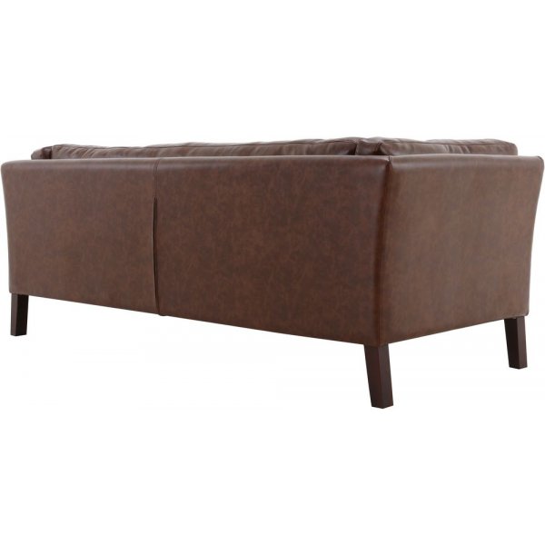 Sofa 3-seter brun vintage PU 198 cm - Heritage Sofa 3-seter brun vintage PU 198 cm - Heritage