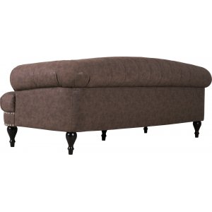 Chesterfield sofa 3-seter brun vintage 225 cm bred