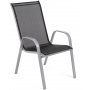 Spisegruppe Sevilla brod + 6 stoler - Slv/svart