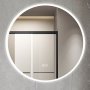 Rundt baderomsspeil 120 cm med LED-belysning, antidugg og ber�ringskontroll