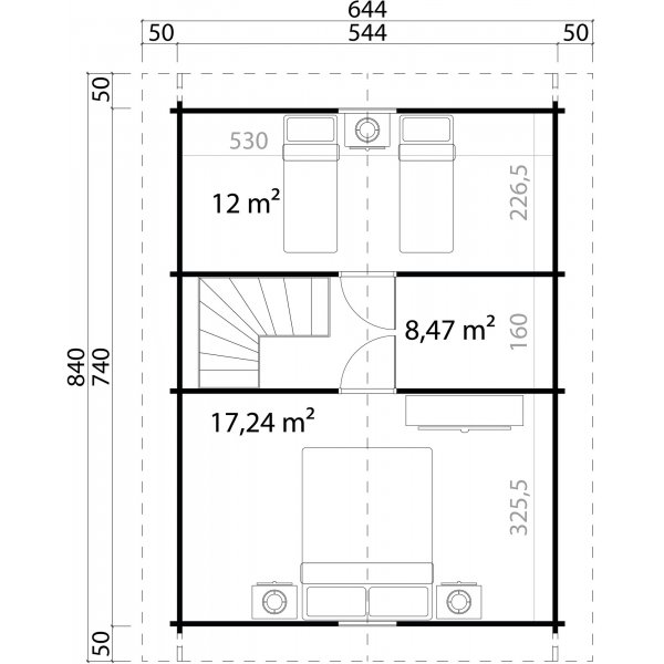 Feriehus Elliot C - 42,5 m² Feriehus Elliot C - 42,5 m²