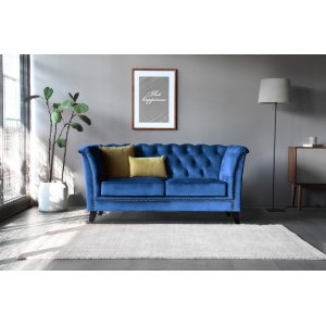 Sofa 2-seter Chesterfield blå - Milton Sofa 2-seter Chesterfield blå - Milton