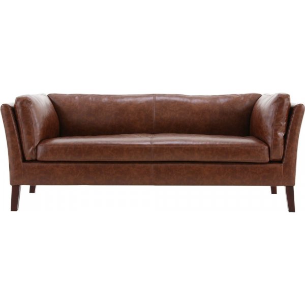 Sofa 3-seter brun vintage PU 198 cm - Heritage Sofa 3-seter brun vintage PU 198 cm - Heritage