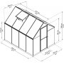 Canopia Mythos Drivhus i polykarbonat 4,6 m - Slv