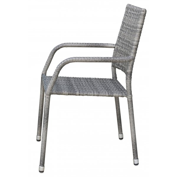 Ida stabelbar utestol i grå syntetisk rotting Ida stabelbar utestol i grå syntetisk rotting